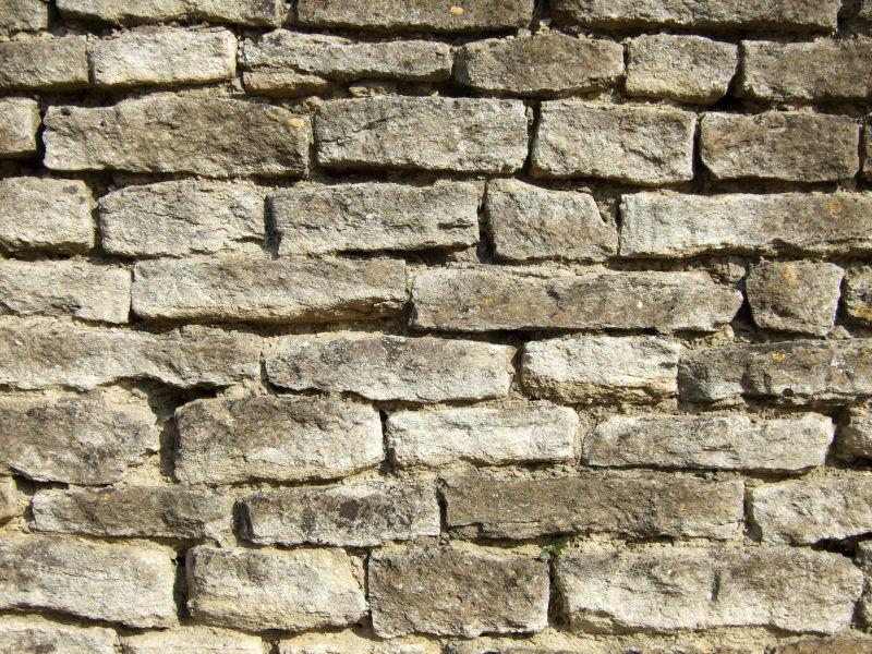 用土代替水泥的砖墙背景