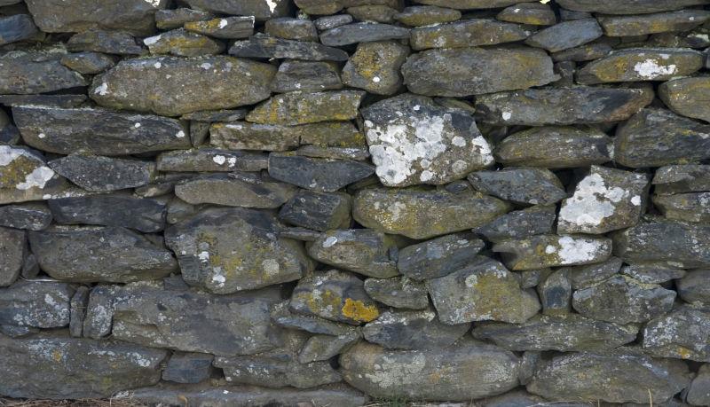 堆砌的很好的石头墙背景