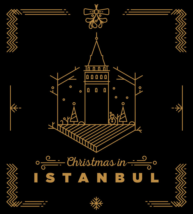 巴黎圣诞单字矢量设计