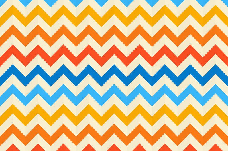 现代无缝五颜六色的几何雪佛龙线条图案