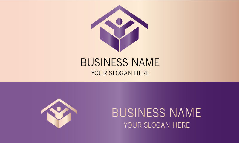 带有房屋保护标志的商业logo设计