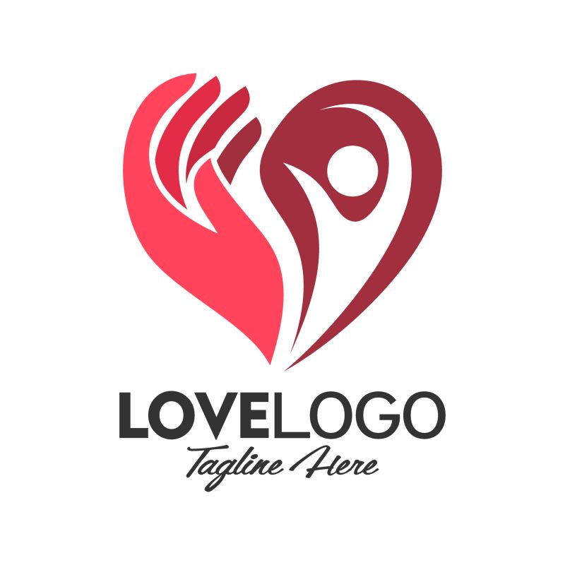 情侣logo图案简约素材图片