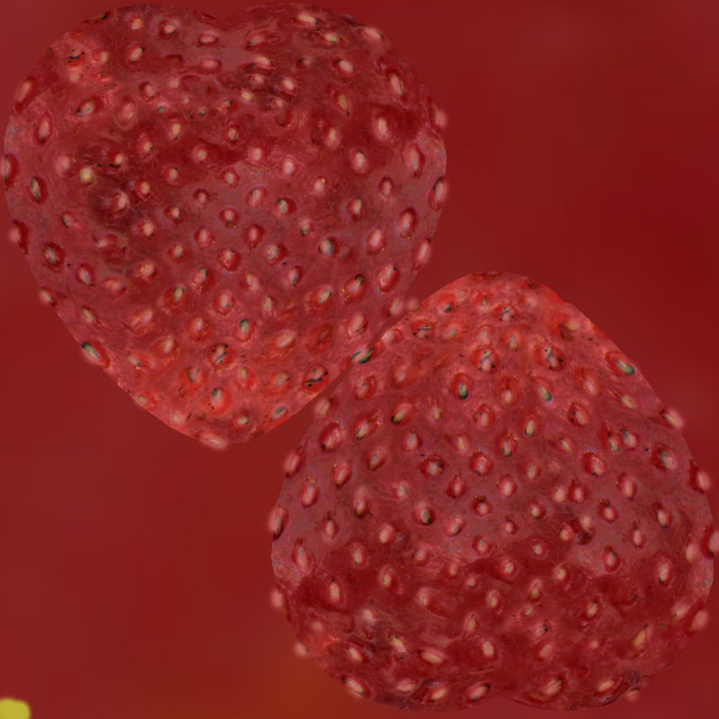 红色草莓球抽象概念图