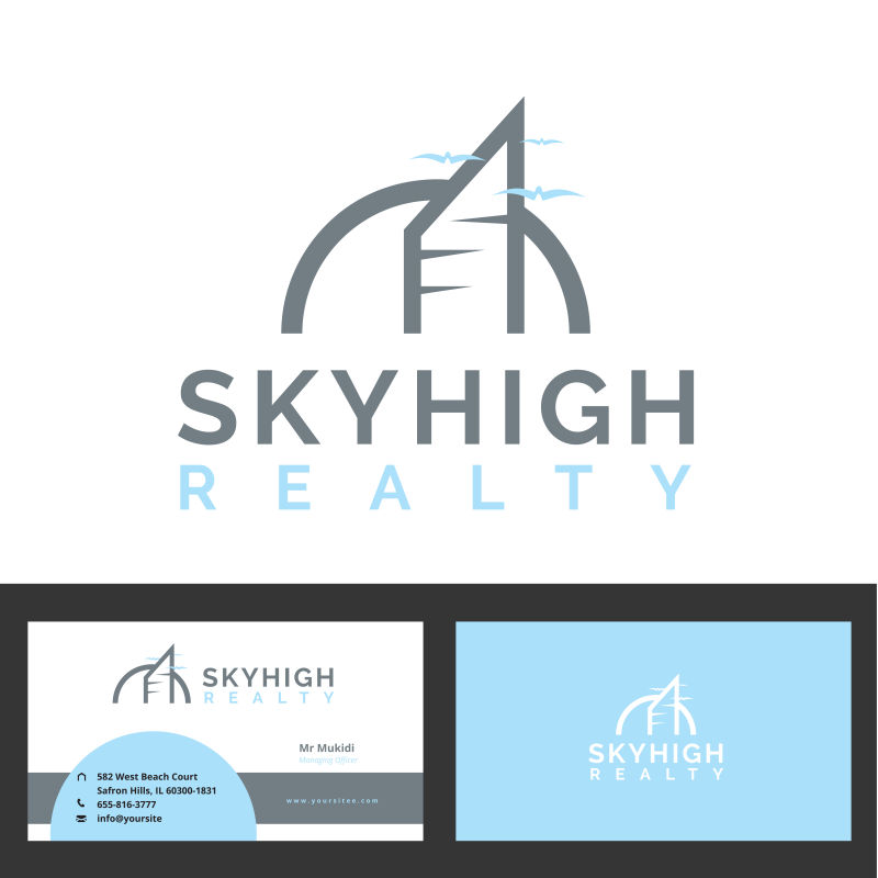 房地产创意名片矢量设计