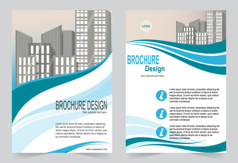 矢量抽象现代商业宣传册设计