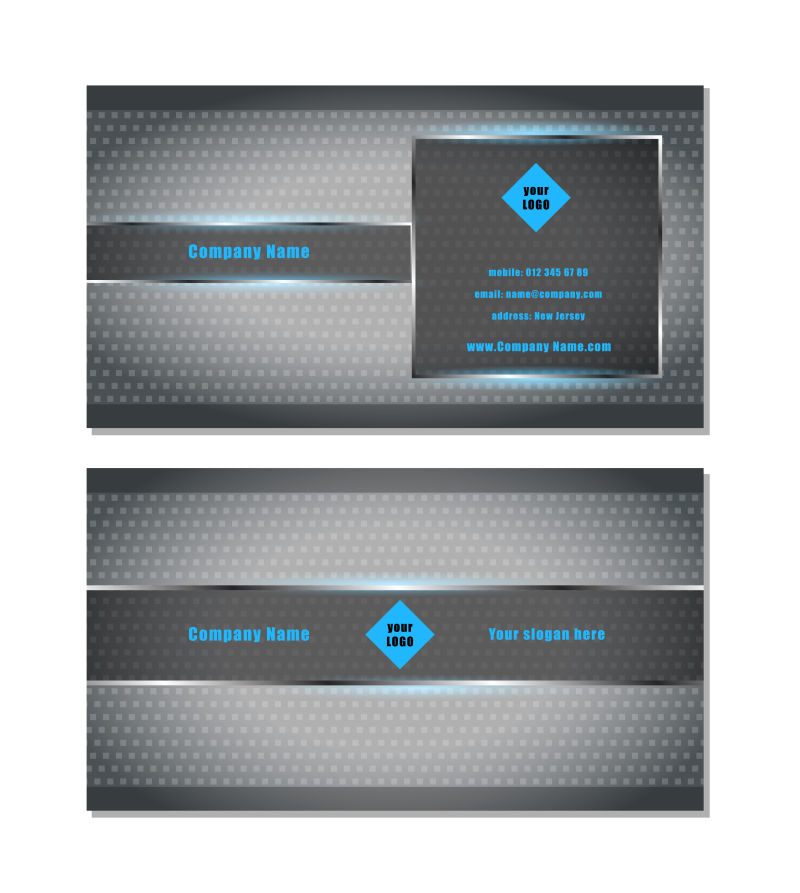 矢量充满科技感的名片设计