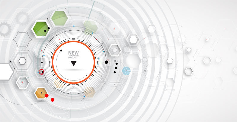 商务虚拟概念背景矢量设计