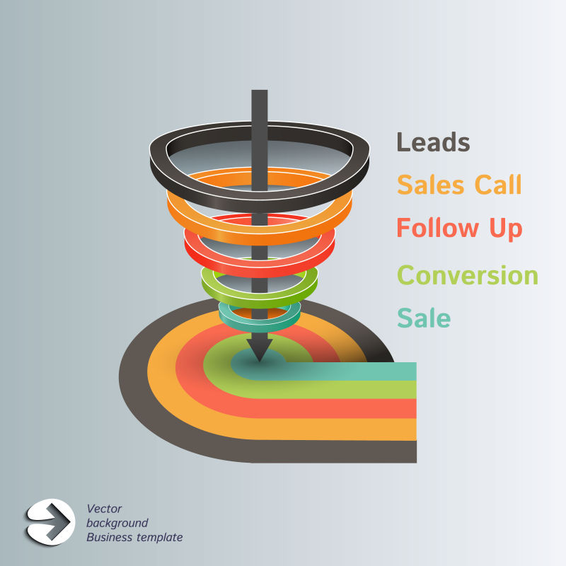 旋转信息图表矢量元素