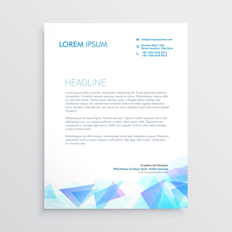 矢量梦幻几何元素的商业信件设计