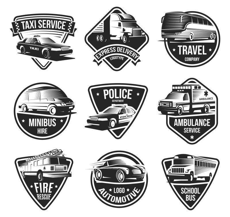 矢量城市交通标志设置