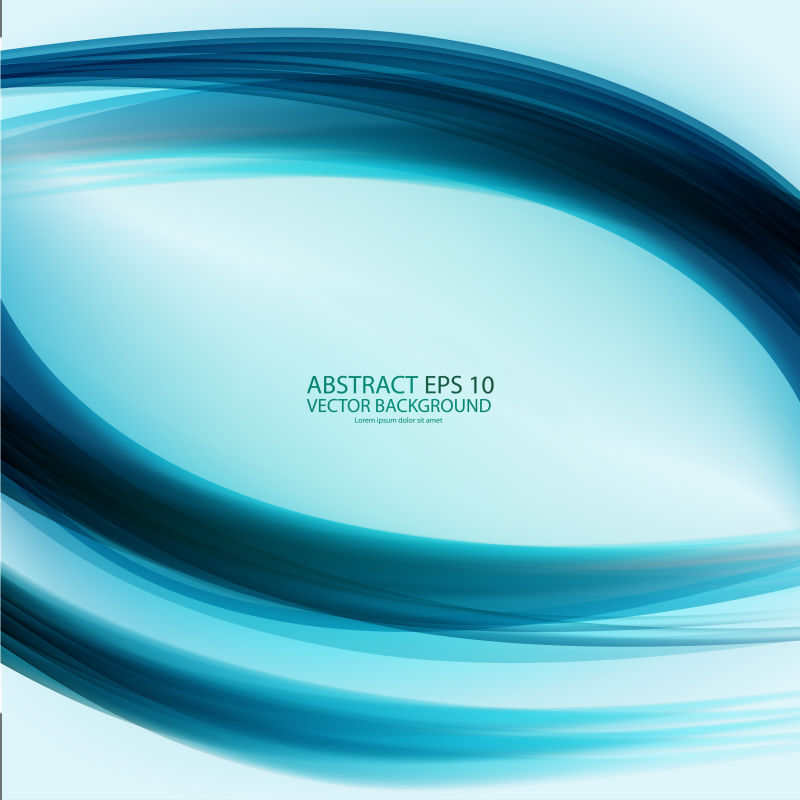 矢量蓝色波纹背景设计