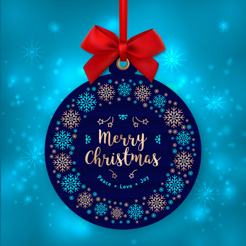 矢量时尚圣诞卡圆形旗帜