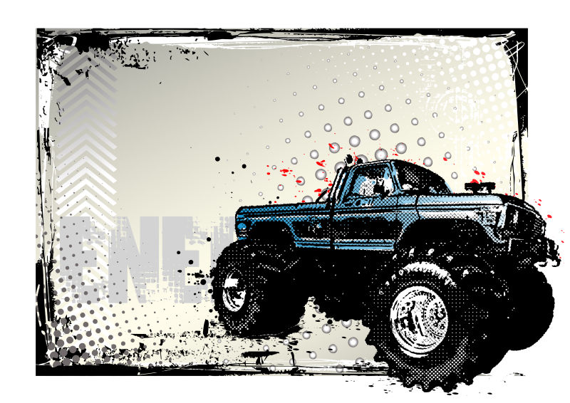 矢量的越野汽车插图设计