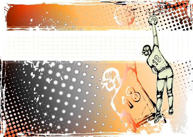 矢量的创意排球主题插图