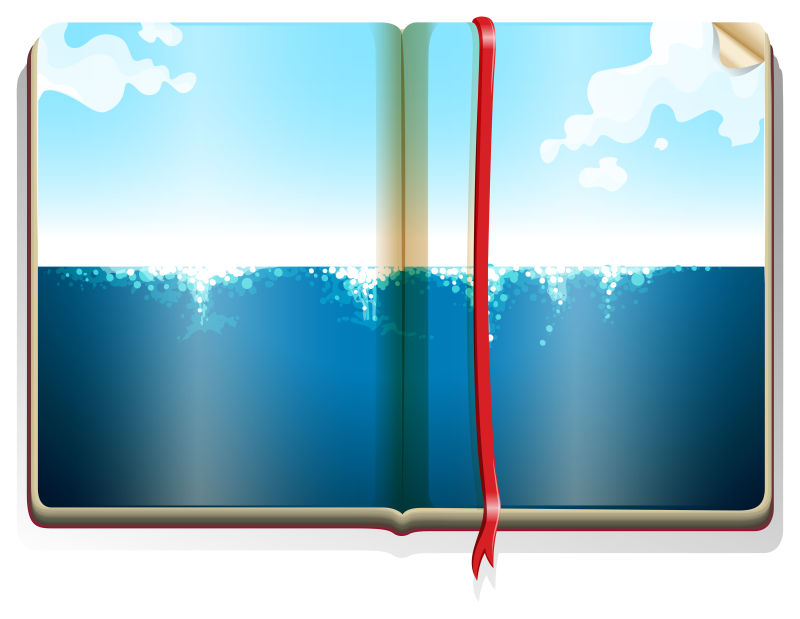 矢量的海洋图案书籍