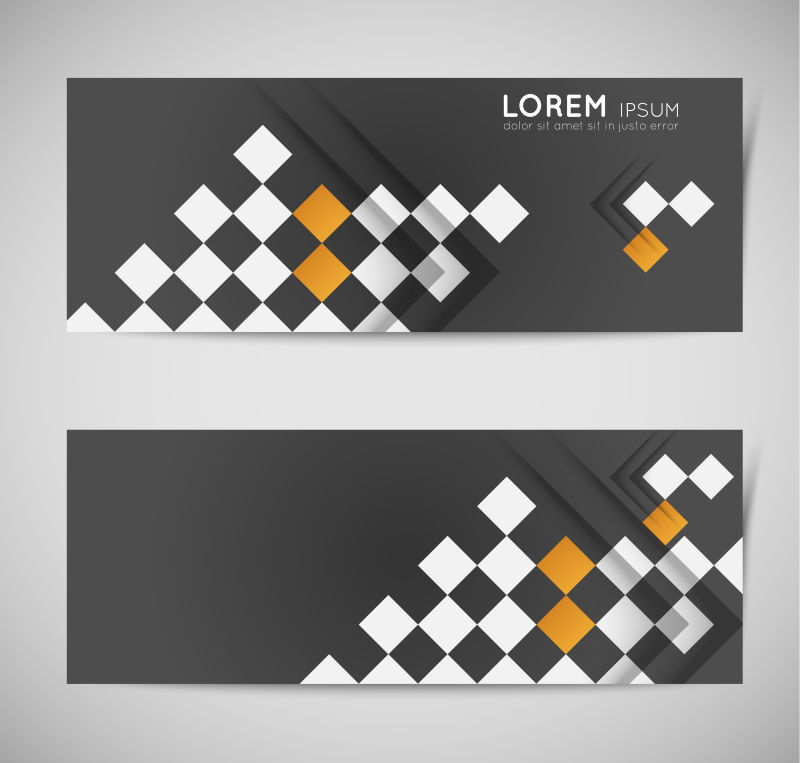 现代马赛克横幅矢量设计