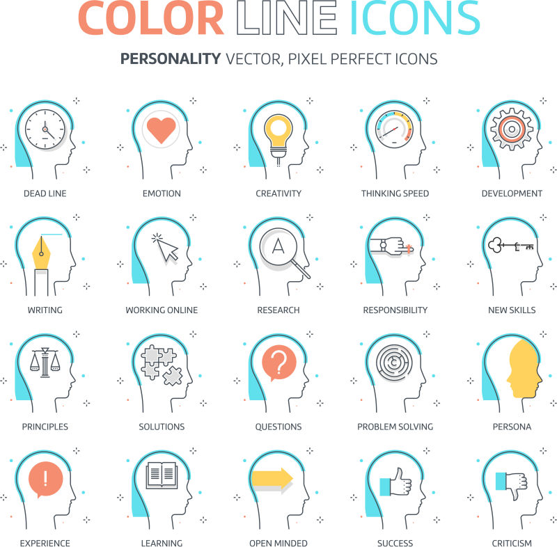 矢量个性插图图标