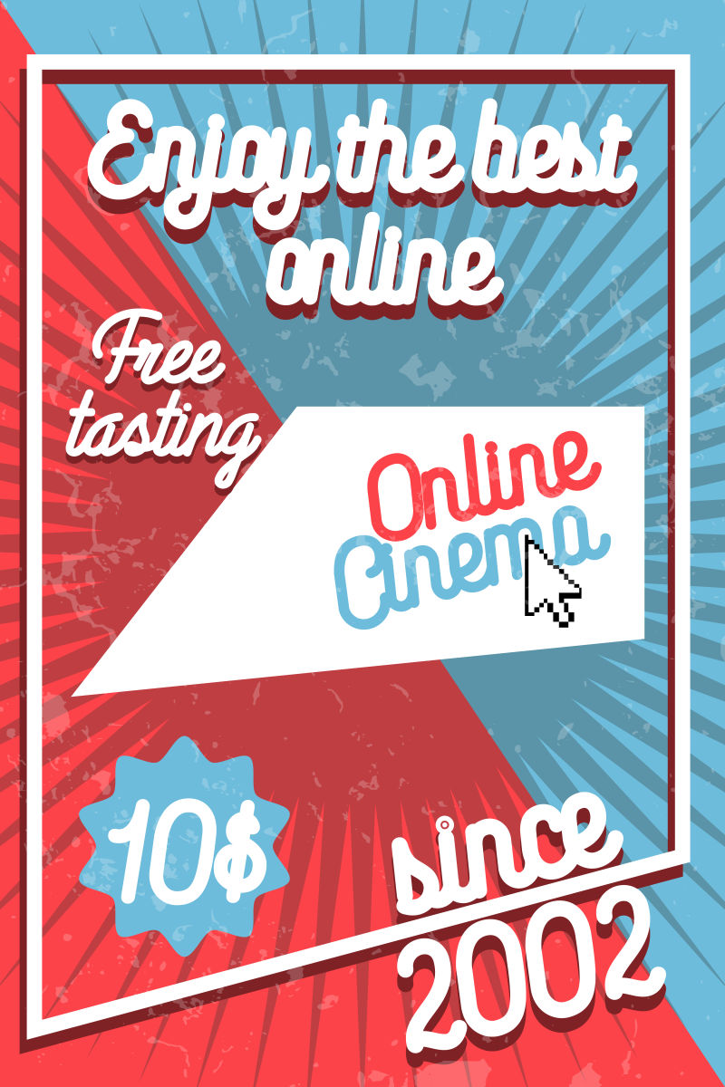 矢量复古风格的老式海报设计