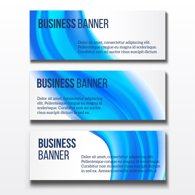 横向商业横幅矢量设计