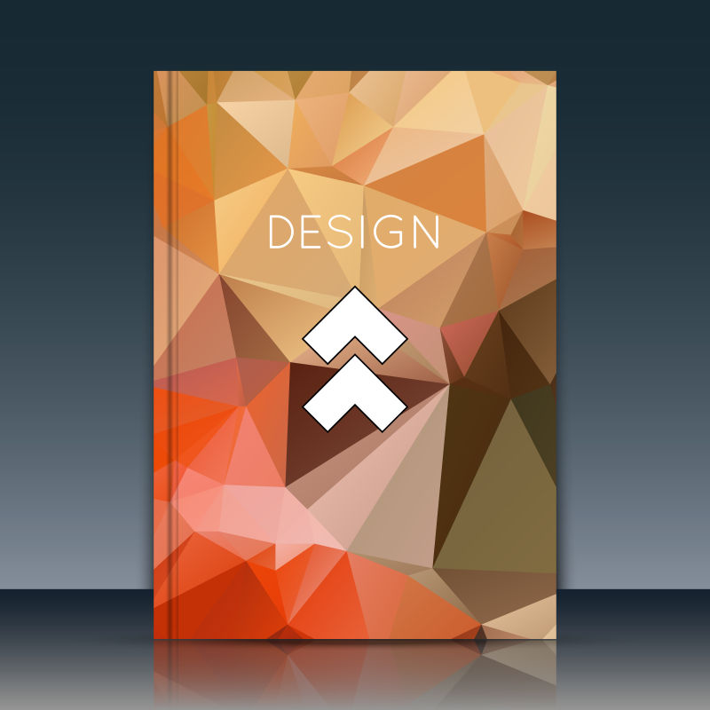 创意矢量彩色几何风格的宣传册封面设计