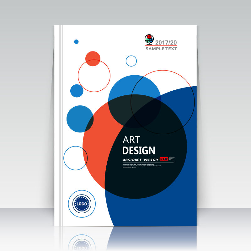 创意矢量宣传册封面抽象设计