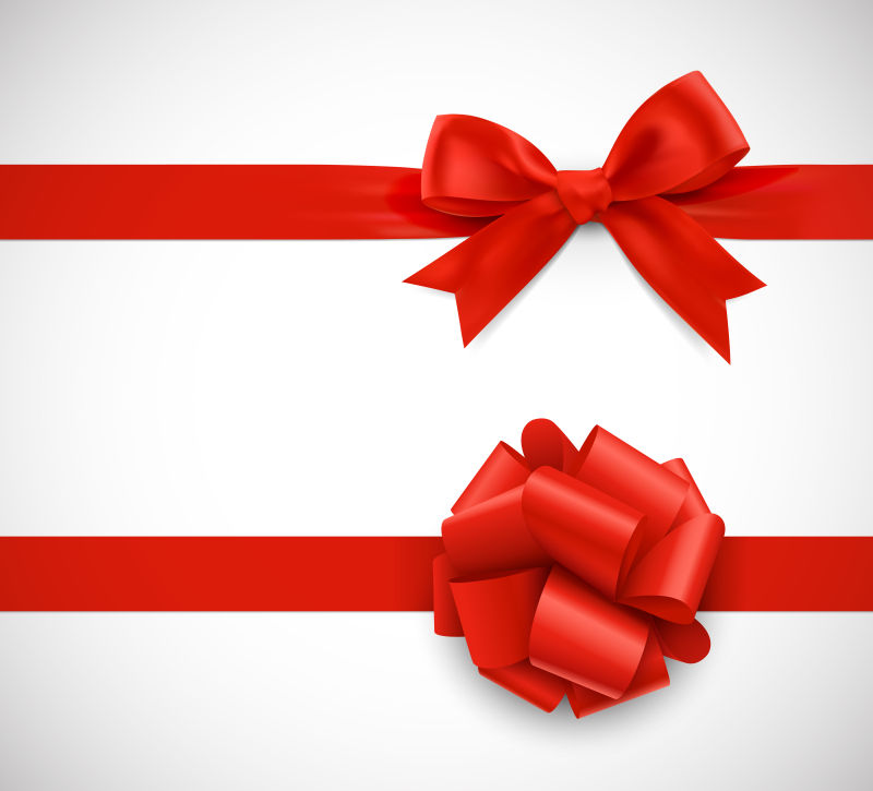 创意矢量红色蝴蝶结装饰设计