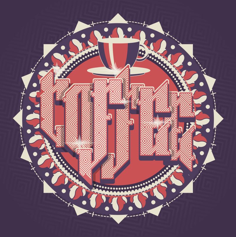 矢量的咖啡标签