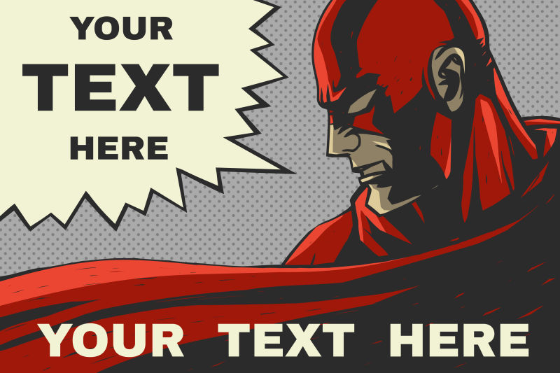 矢量超级英雄漫画