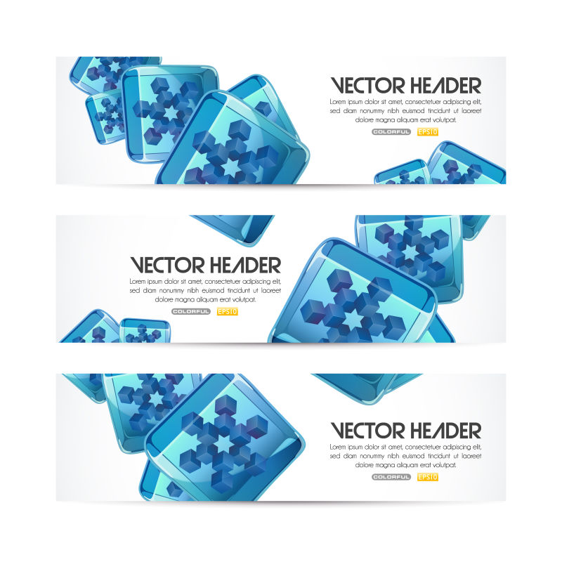 矢量的创意冰雪横幅