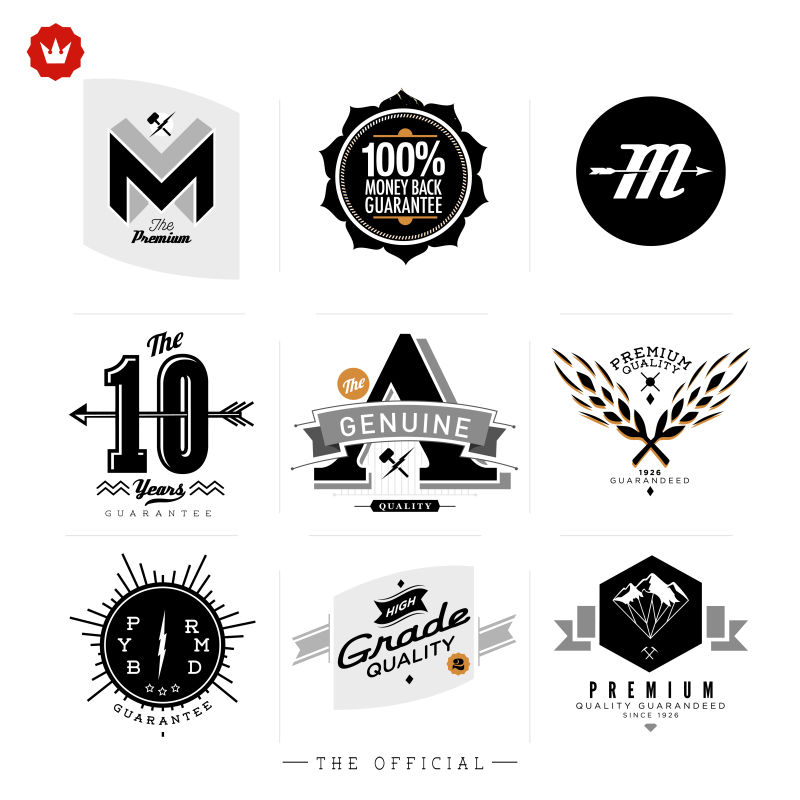 矢量带有复古设计的优质标签