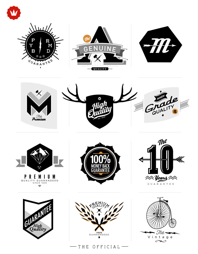 优质质量保证矢量标签集