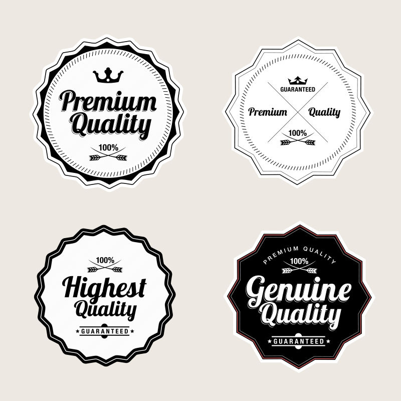 矢量清洁复古设计标签