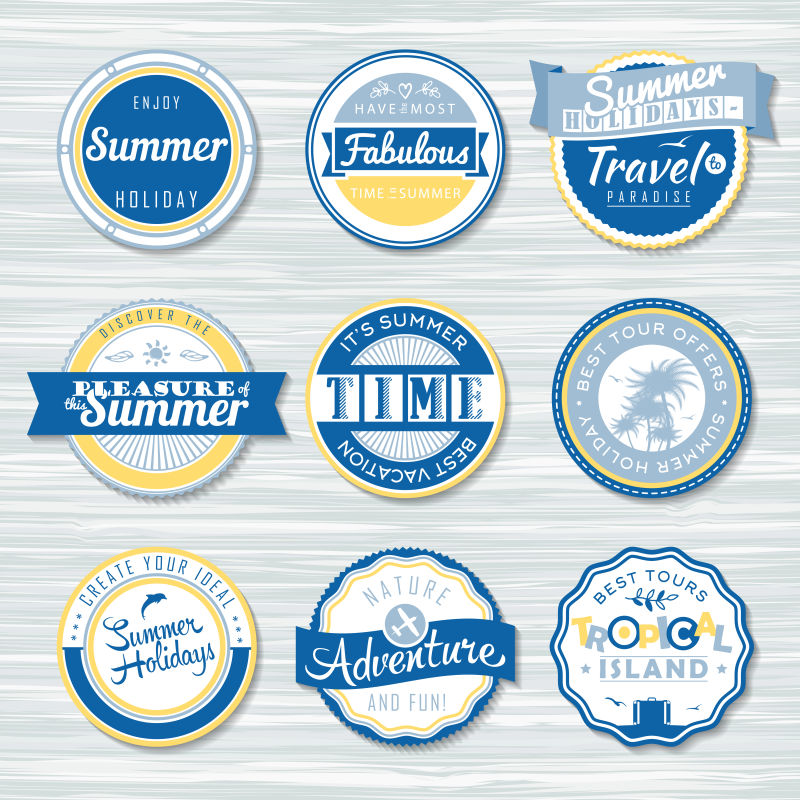 矢量老式夏季排版设计