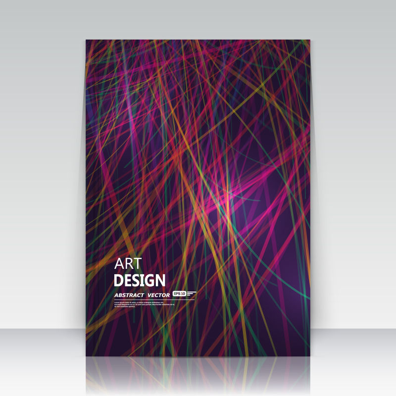 矢量的彩色条纹图案封面