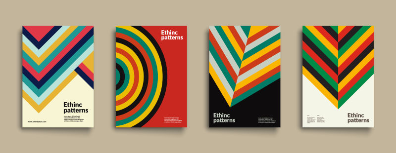 矢量的彩色几何图案商业横幅