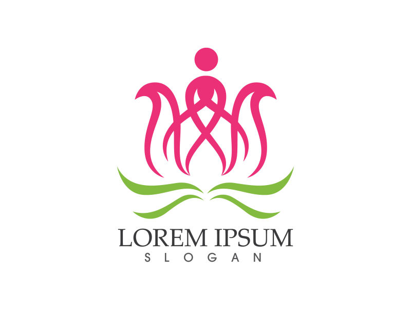 美女图案图案花卉矢量图标