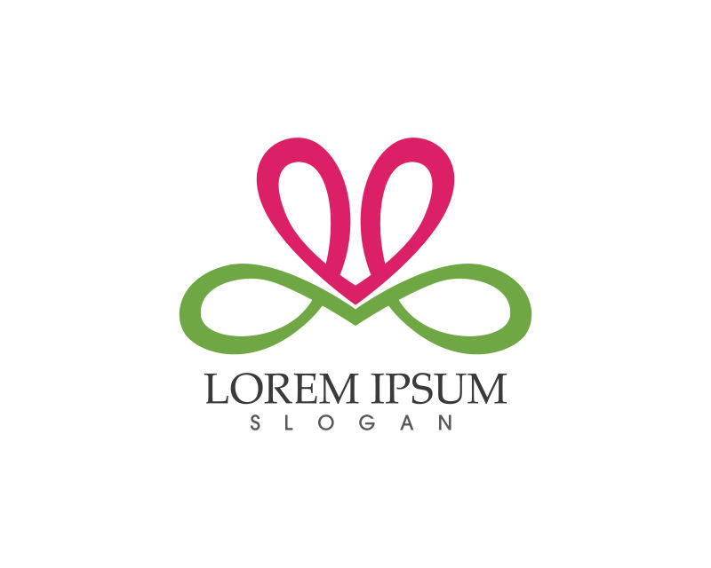 莲花温泉与健康矢量标志