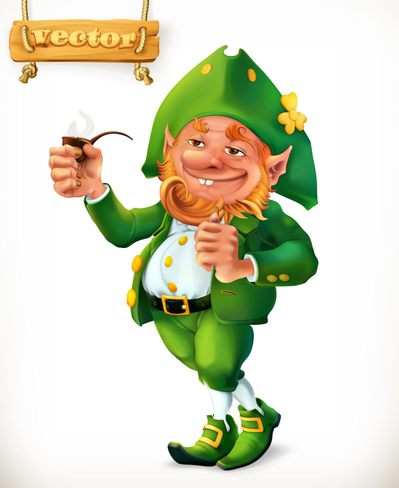 矢量卡通精灵插图