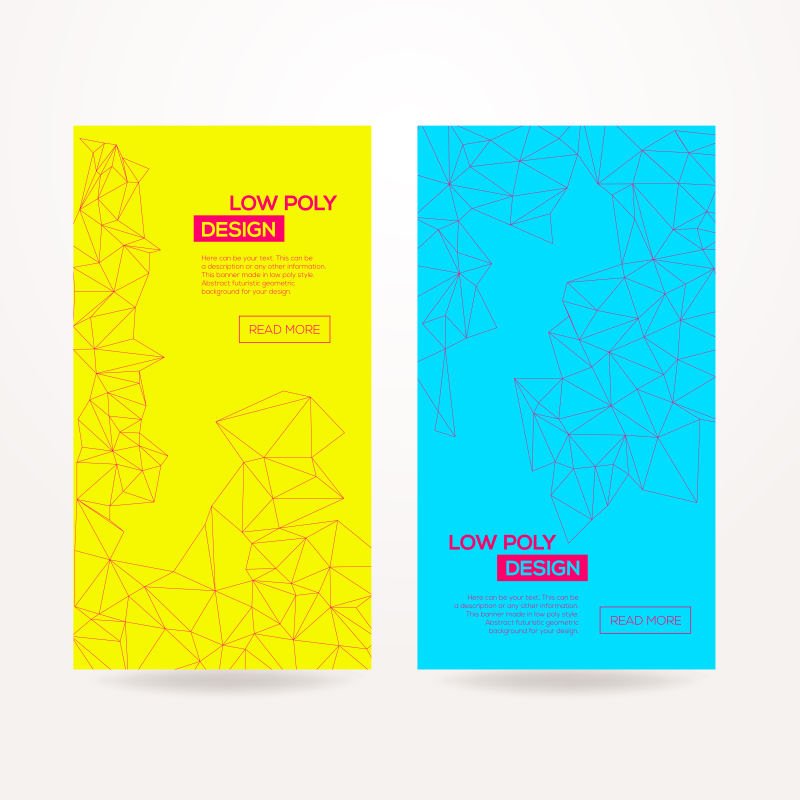 抽象的几何背景彩色卡片设计矢量图