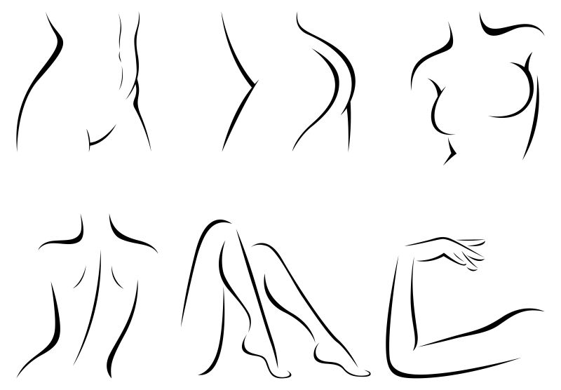 人体轮廓 简笔画图片