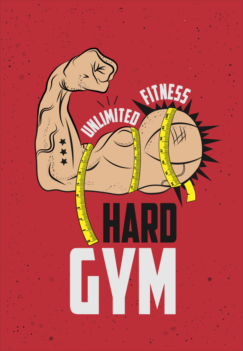 创意健身主题插图矢量设计