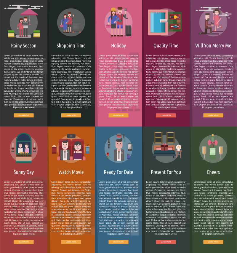 矢量情人节旗帜横幅概念