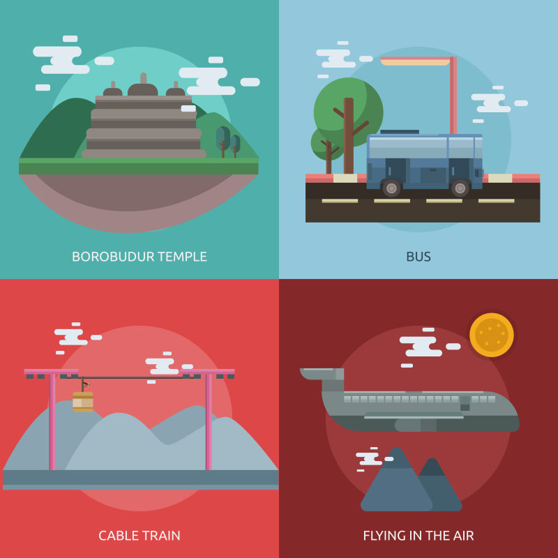 矢量平面旅游设计