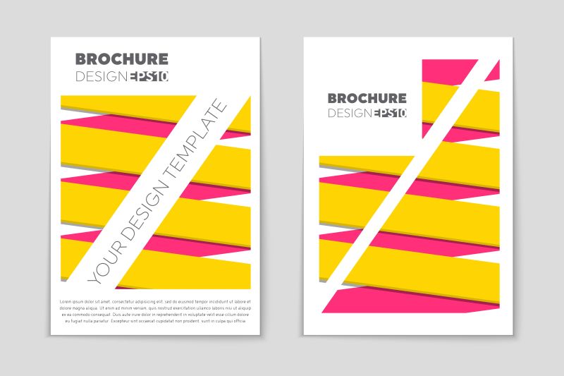 矢量的彩色条纹图案宣传手册