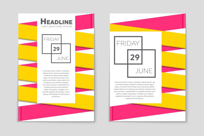 彩色的几何图案条幅矢量设计