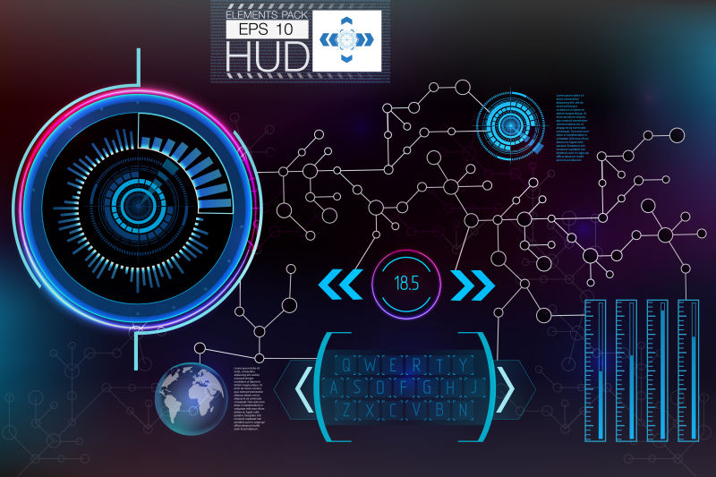 未来信息界面矢量设计