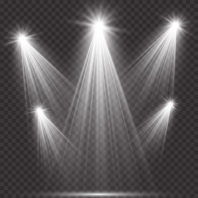 创意矢量白色聚光灯设计