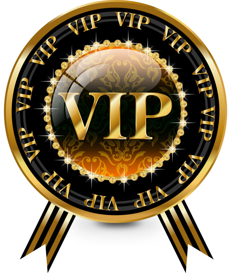 创意矢量金色贵宾标签设计