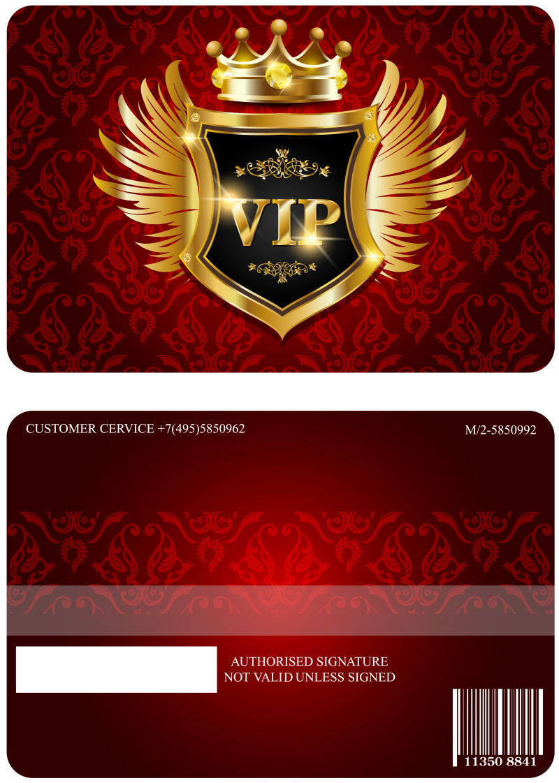 矢量的精美会员卡片设计