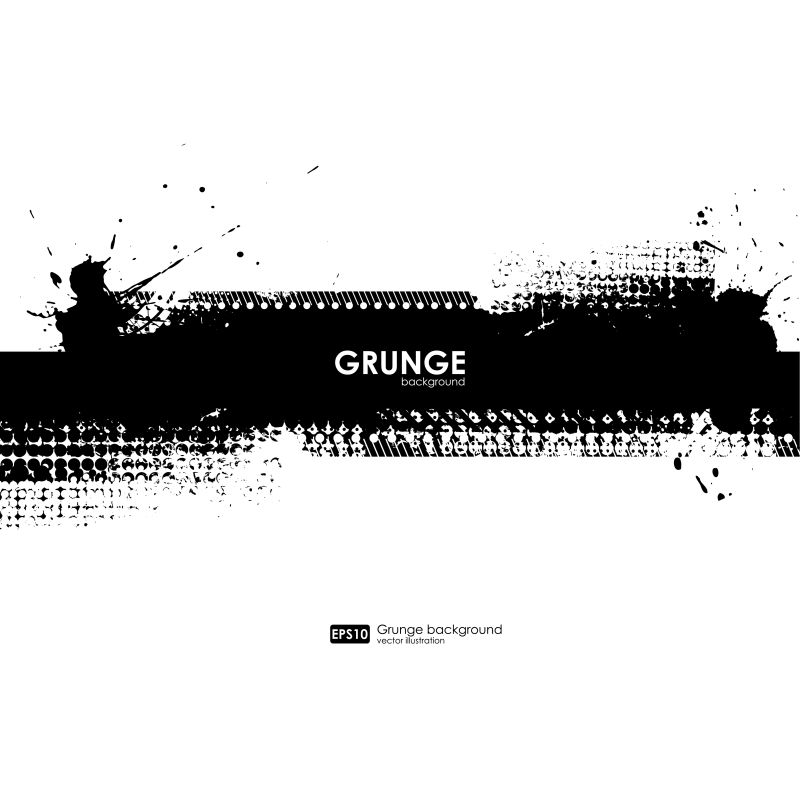 矢量水墨黑色飞溅形状抽象背景